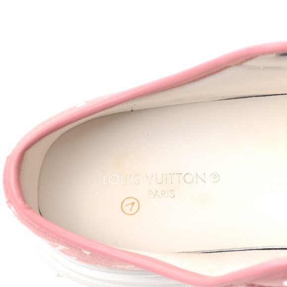 LOUIS VUITTON 
Denim Monogram Squad Sneakers Pink - Picture 9 of 14